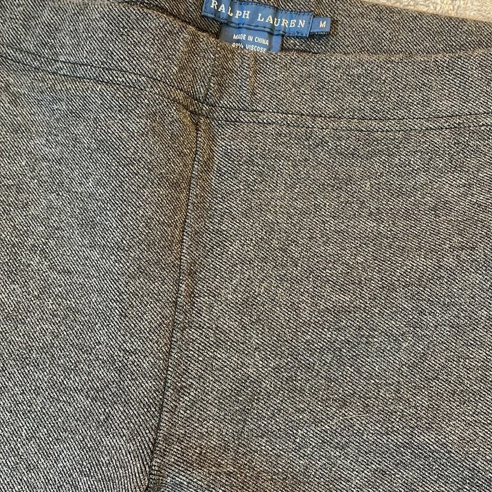 Ralph Lauren Tweed Leather Ankle Zip Leggings - Picture 7 of 7